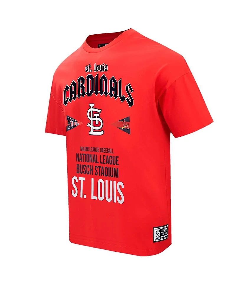 Pro Standard Men's Red St. Louis Cardinals Oversized City Tour T-Shirt