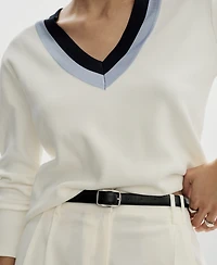 Mango Women's Striped Detail Sweater