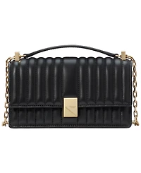 kate spade new york Deco Quilted Leather Mini Flap Chain Crossbody Bag