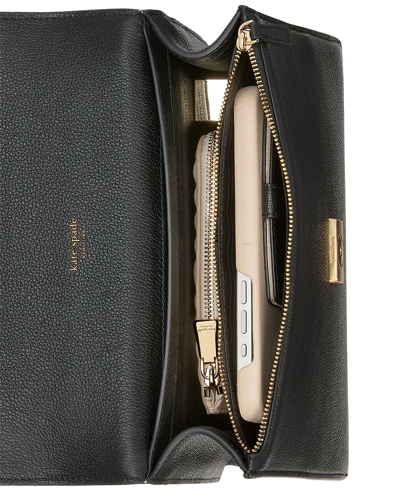 kate spade new york Deco Pebbled Leather Chain Shoulder Bag