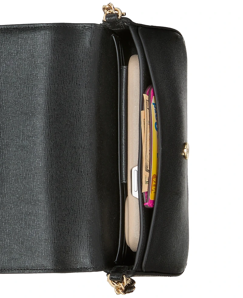 kate spade new york Devin Saffiano Leather Flap Chain Wallet