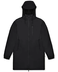 Rains Men's Long Storm Breaker Hooded Full-Zip Rain Jacket