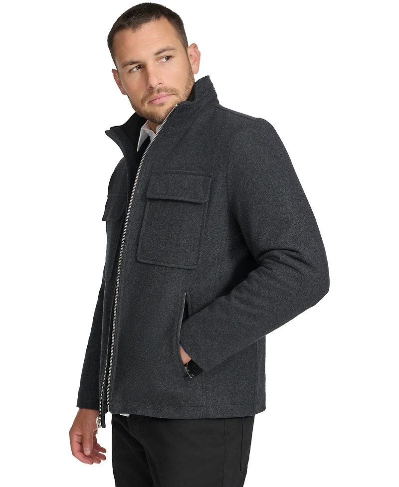Calvin Klein Men's Hipster Full-Zip Jacket with Zip-Out Hood