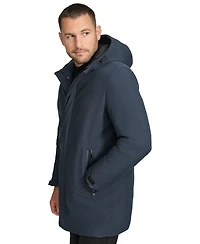 Calvin Klein Men's Flextech Stretch Water-Resistant Hooded Stadium Jacket