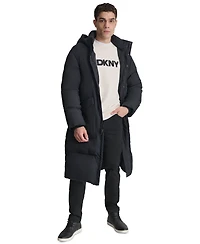 Dkny Men's Quilted Hooded Duffle Parka