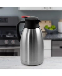 MegaChef 2 Quart Stainless Steel Thermal Beverage Carafe for Coffee and Tea
