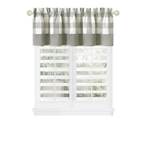 Kate Aurora Modern Farmhouse Buffalo Plaid Checkered Rod Pocket Window Valance Curtain