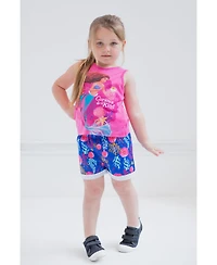 Disney Toddler Girls Princess Ariel Mermaid Live Action Movie Tank Top and Twill Shorts Outfit Set to