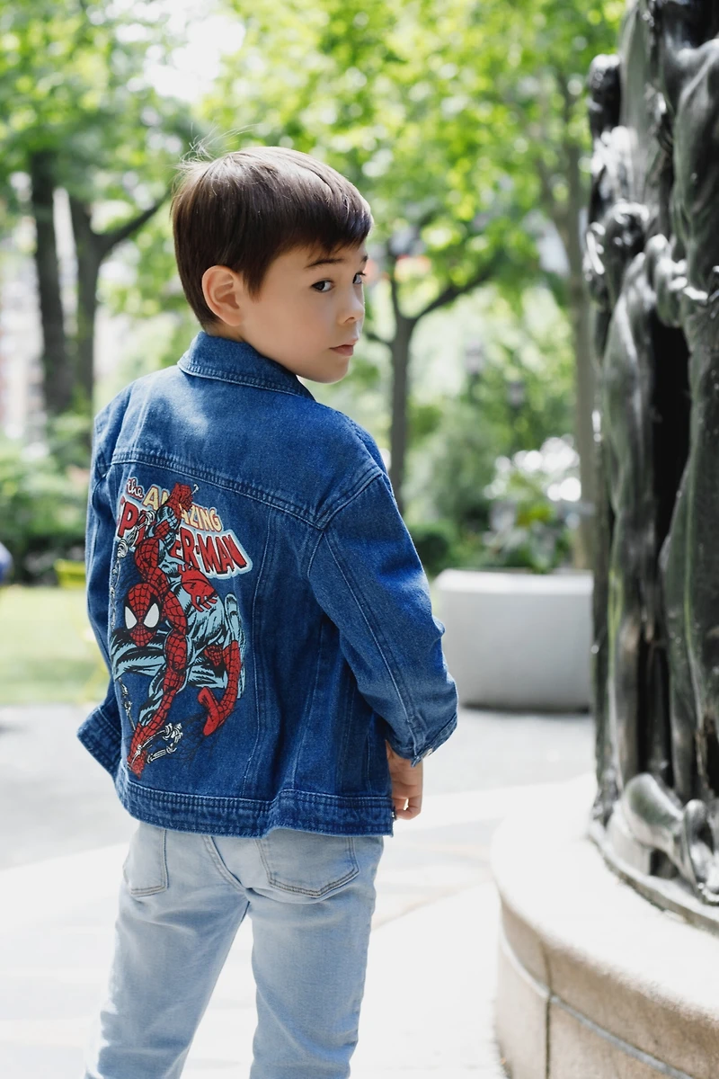 Avengers Toddler Boys Marvel Spider-Man Denim Jacket to