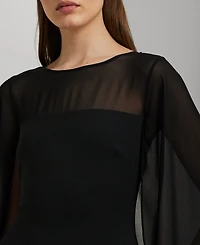 Lauren Ralph Women's Cape Georgette Gown