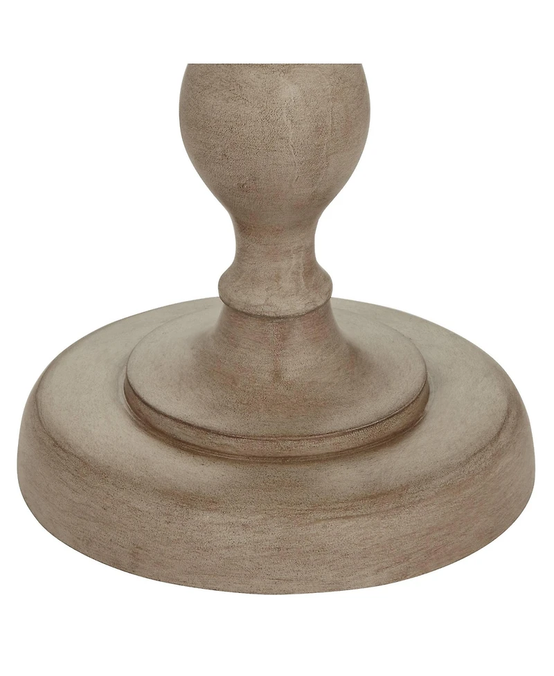 Barnes and Ivy Tuscan Chic 62 1/2" Tall Standing Floor Lamp Pull Chain Gray Natural Faux Wood Finish Living Room Bedroom House