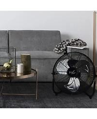 Vie Air 12 Inch High Velocity All Metal Tilting 3 Speed Floor Fan