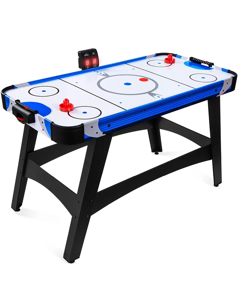 Best Choice Products 58in Mid-Size Air Hockey Table for Game Room w/ 2 Pucks, 2 Pushers, Led Score Board, 12V Motor