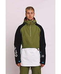 Oosc Men's Snow Park Overhead Jacket - White & Khaki
