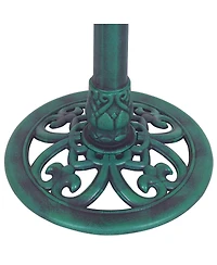 Skonyon Outdoor Garden Green Pedestal Bird Bath Feeder