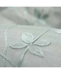 Chanasya Premium Embroidered Vine Curtains - Sheer for Living Room, Bedroom, Kitchen 52" x 108" White, 2 Panels