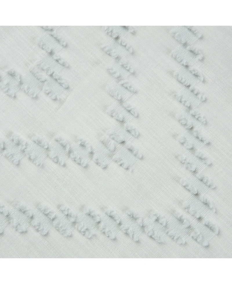 Chanasya Premium 2-Panel Moroccan Embroidered Design Textured Sheer Curtain Panels