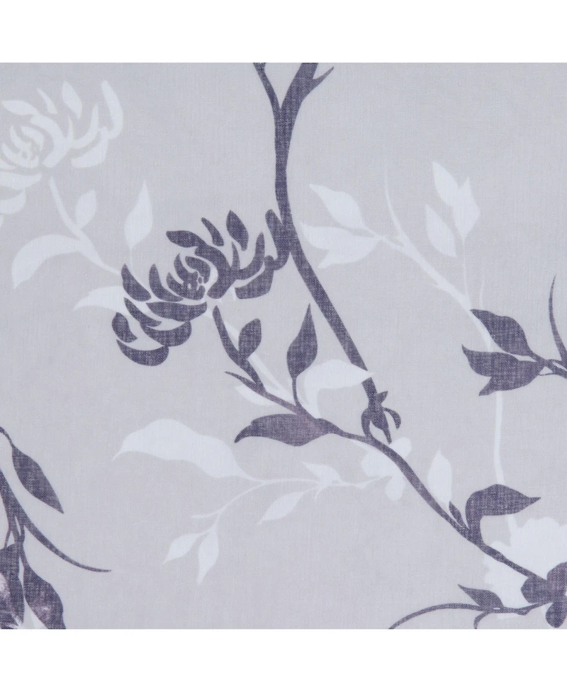 Chanasya Premium 2-Panel Floral Textured Sheer Curtain Panels - 3-in-1 Back Tab, Rod Pocket