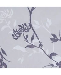 Chanasya Premium 2-Panel Floral Textured Sheer Curtain Panels - 3-in-1 Back Tab, Rod Pocket