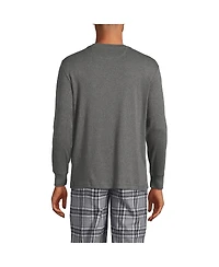 Lands' End Men's Knit Rib Crewneck Pajama Shirt