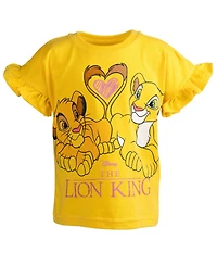 Disney Toddler Girls Lion King Cars Super Kitties Winnie the Pooh Minnie Mouse 2 Pack T-Shirts to (12 Months - 14-16)