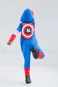 Avengers Toddler Boys Marvel Captain America Iron Man Zip Up Cosplay Coverall