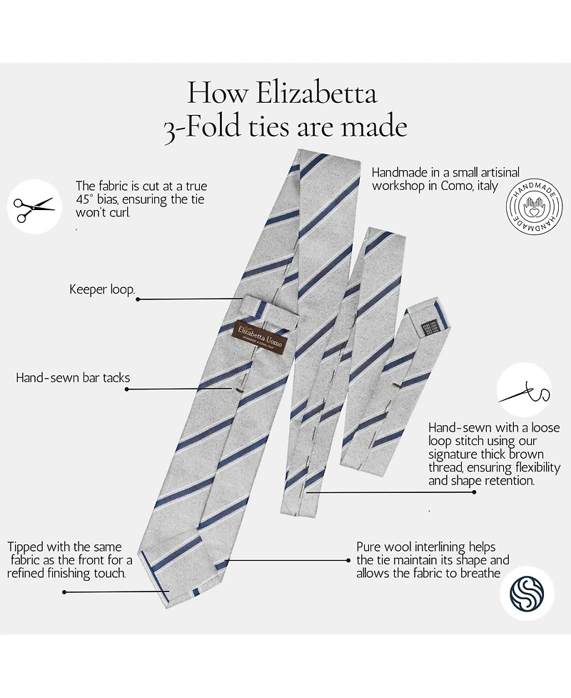 La Vigna - Printed Wool & Silk Tie for Men