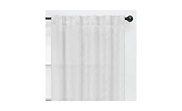 Chanasya Premium 2-Panel Diamond Textured Semi Sheer Curtain Panels - 3-in-1 Back Tab, Rod Pocket