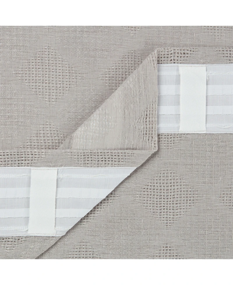 Chanasya Premium 2-Panel Diamond Textured Semi Sheer Curtain Panels - 3-in-1 Back Tab, Rod Pocket