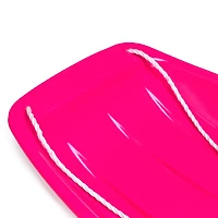 Best Choice Products 35in Kids Outdoor Plastic Sport Toboggan Winter Snow Sled Board w/ Pull Rope, 2 Handles