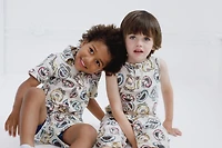 Sesame Street Toddler Boys Cotton Gauze Matching Family Short Overalls