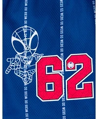 Marvel Toddler Boys Spider-Man Miles Morales Mesh Jersey Tank Top Shirt and Basketball Shorts to