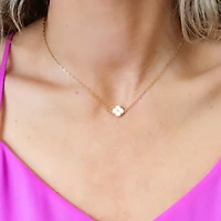 Bowood Lane Non-Tarnishing Mother of Pearl Clover Necklace
