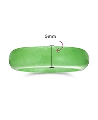Bling Jewelry Good Luck Energy Smooth Stackable Natural Dyed Jade Band Ring