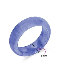 Bling Jewelry Good Luck Energy Smooth Stackable Natural Dyed Jade Band Ring
