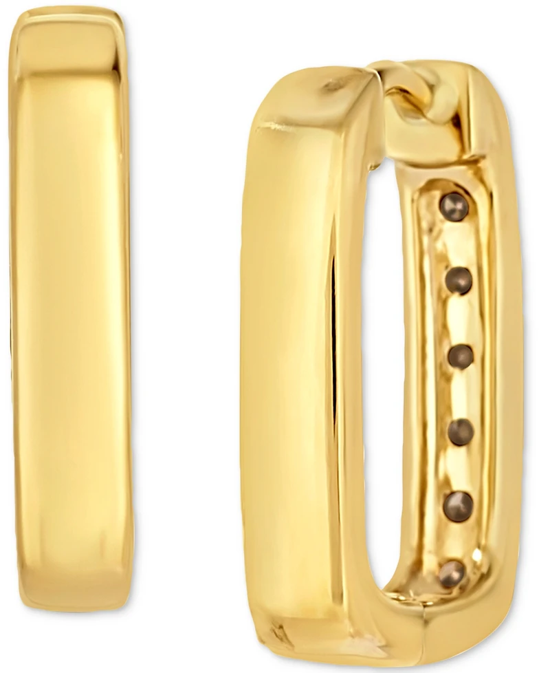 Le Vian Chocolatier Chocolate Diamond Squared Small Hoop Earrings (1/3 ct. t.w.) in 14k Gold