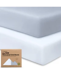 KeaBabies Waterproof Crib Sheets for Boys, Girls, 2pk Baby Fitted Sheet, Mattress Protector