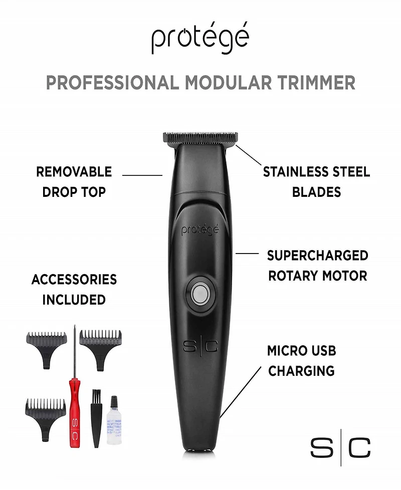 StyleCraft Professional Protege Cordless Hair Trimmer Matte Metallic