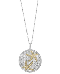 Effy Lab Grown Diamond Mixed-Cut Starfish 18" Pendant Necklace (3-1/2 ct. t.w.) in 14k Two-Tone Gold