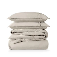 Bare Home Organic Cotton Percale Duvet Cover Set Full/Queen