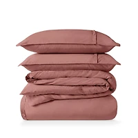 Bare Home Organic Cotton Percale Duvet Cover Set Full/Queen