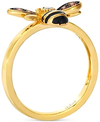 Le Vian Chocolate Diamond & Nude Diamond Honeybee Ring (1/8 ct. t.w.) in 14k Gold
