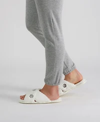 Jessica Simpson Women's Embellished Cross Band Slide Slippers