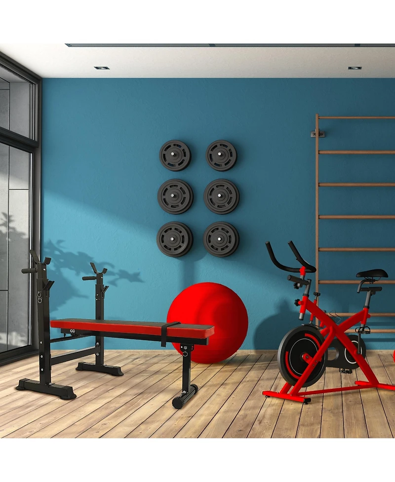 BalanceFrom Fitness Multifunctional Adjustable Workout Station w/ Squat Rack