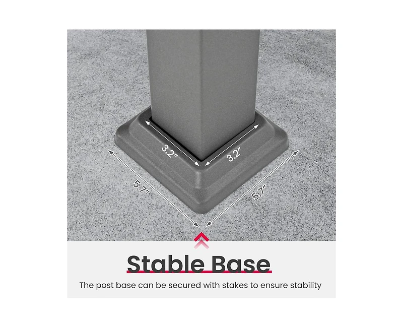 Pamapic 3-Person Gray Metal Patio Swing with Cushion