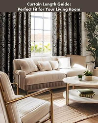 Madison Park Aubrey Jacquard Room Darkening Curtains, Faux Silk Paisley for Bedroom and Living Room, inch length 2 panels set