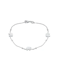 Bling Jewelry Delicate Zoo Animal Lucky Station Ball Beads Spacers Multi Charm Elephant Bracelet .925 Sterling Silver 7.5 Inch