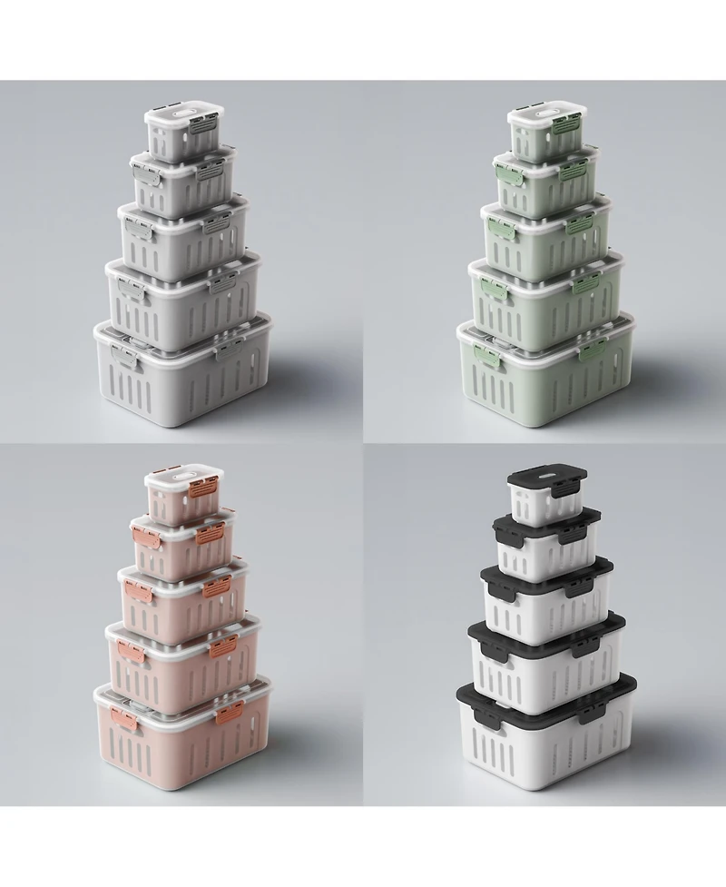 Fc Design Design- 5 Pcs Premium Food Preservation Storage Container Box Set