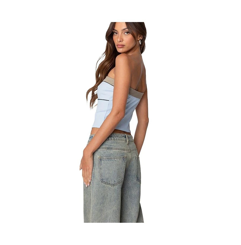 Edikted Womens Ciara Ribbed Tube Top