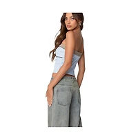 Edikted Womens Ciara Ribbed Tube Top